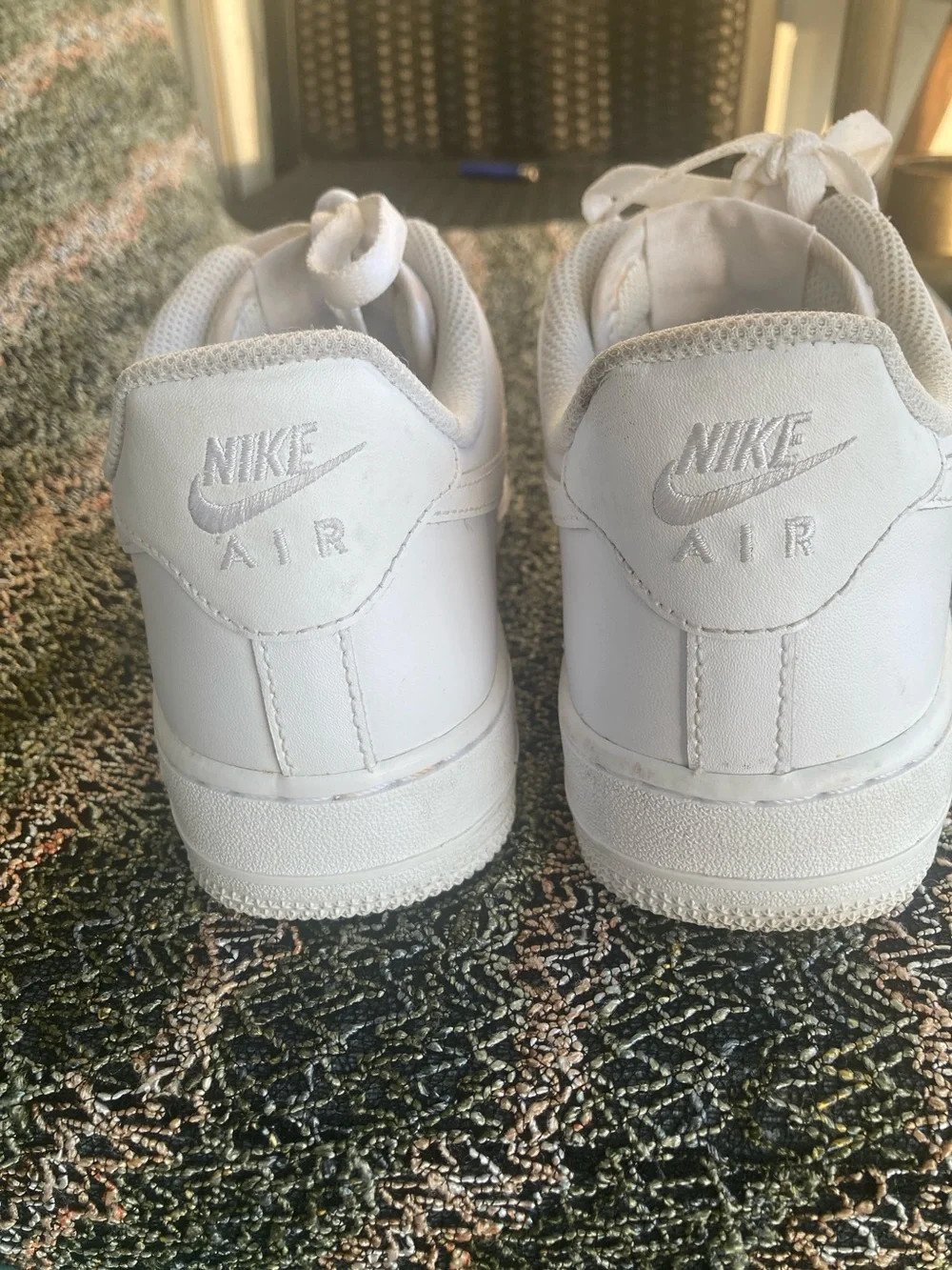 Men's White Leather AF1 Style Sneakers